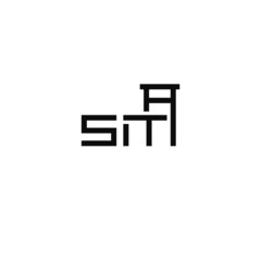 Sit word, typography logo design.
