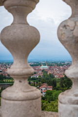 Panorama of Vicenza from Mount Berico, Veneto, Italy, Europe, World Heritage Site