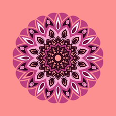 Digital colorful mandala design