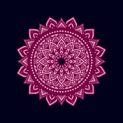 Colorful digital mandala design