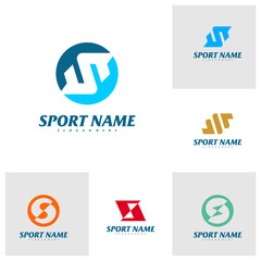 Set of Letter S logo design vector template, Initial S logo concepts illustration.