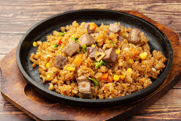 ビーフガーリックライス