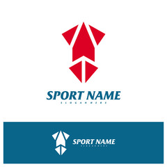 Fototapeta premium Simple Squid logo design vector template, Squid logo concepts illustration.