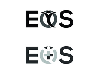 EO E O Letter Logo Design in Black Colors. Creative Modern Letters Vector Icon Logo Illustration.eps