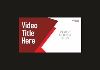 Red color of thumbnail design video