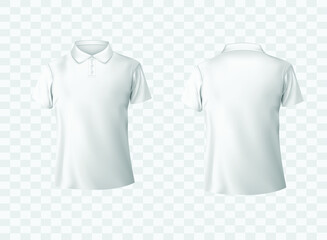 male white polo shirt  background PNG