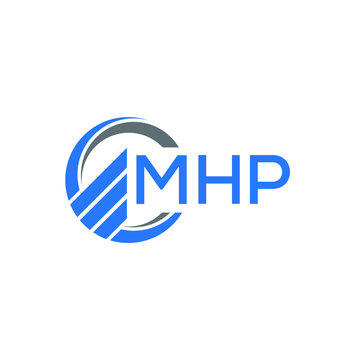 MHP Flat accounting logo design on white  background. MHP creative initials Growth graph letter logo concept. MHP business finance logo design.