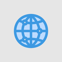 Internet icon in blue style about essentials, use for website mobile app presentation