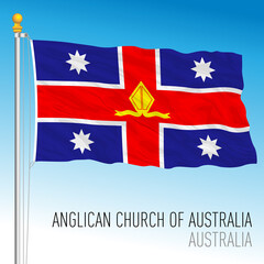 Australian Anglican Church flag, Australia, vector illustration