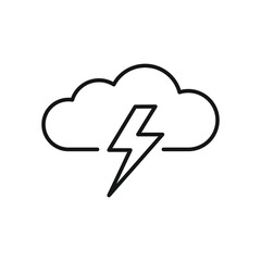 Cloud with thunder ray icon design. vector illustration