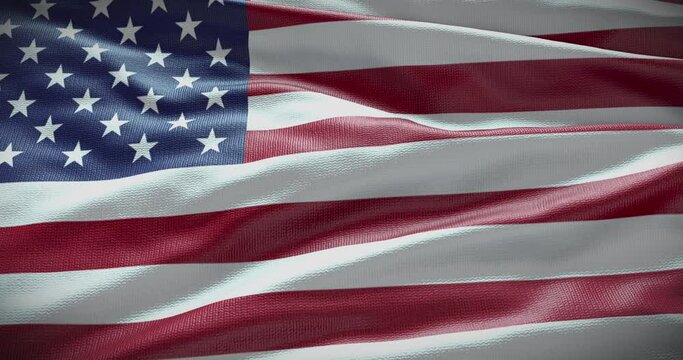 USA national flag waving background, 4k backdrop animation