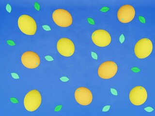 3D レモン　背景