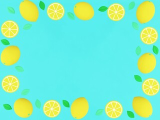 3D レモン　背景