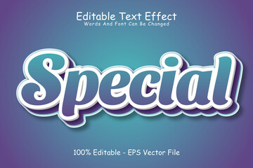 Special editable Text effect 3 Dimension Emboss modern style