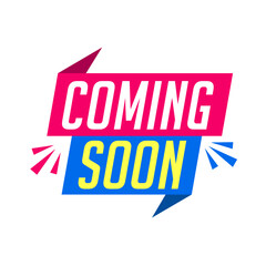 Fototapeta premium coming soon banner flat style vector art
