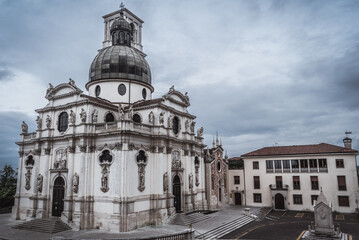 Obraz premium View of the Church of St. Mary of Mount Berico in Vicenza, Veneto, Italy, Europe, World Heritage Site