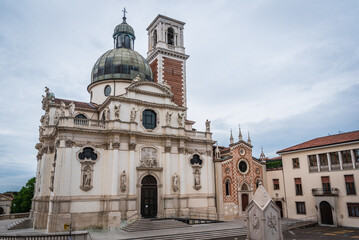 Fototapeta na wymiar View of the Church of St. Mary of Mount Berico in Vicenza, Veneto, Italy, Europe, World Heritage Site