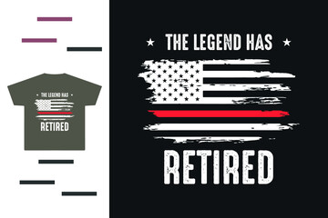 Retired firefighter t shirt design