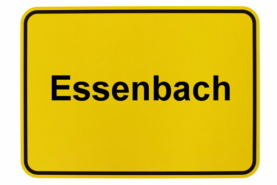 Illustration eines Ortsschildes von Markt Essenbach in Bayern