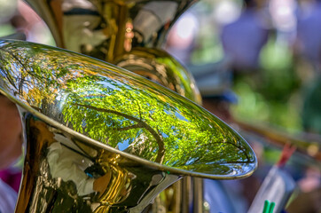 Tuba with reflection