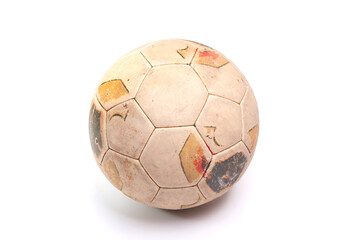 Vintage leather soccer ball