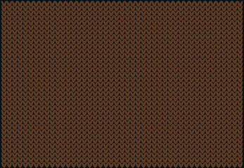 Spring-summer 2022 knitted abstract background shade Coca Mocha. Banner. Sample. Wallpaper. Vector illustration. For patterns of knitted clothes, writing texts, posters, postcards, advertising