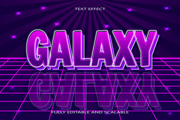 Galaxy editable Text effect 3 dimension emboss retro style