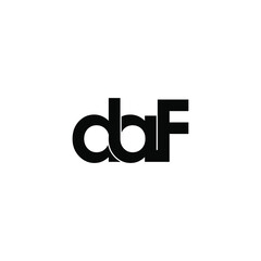 daf letter original monogram logo design
