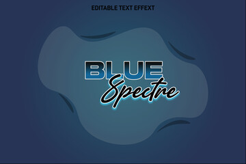 Blue specter editable Text effect 3 Dimension emboss modern style