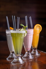 cocktail with kiwi and lemon