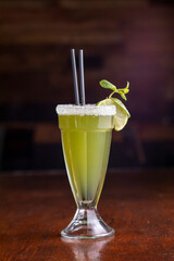 cocktail with lime