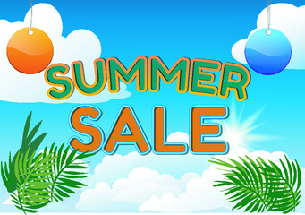 Text effect vector summer sale