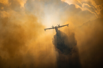 Wildfire Vesio, Italy