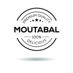 Creative (Moutabal) logo, Moutabal sticker, vector illustration.