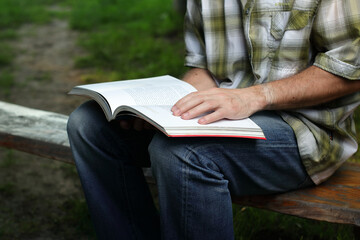 person reading a book