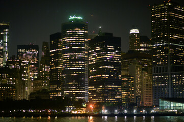 Obraz na płótnie Canvas New York city skyline at night. USA