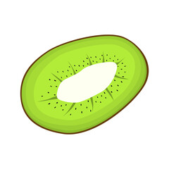 Sweet kiwi vegan fruit vector flat isolated illustration