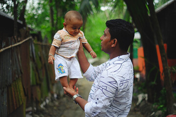 South asian little cute adorable boy’s portrait ,happy father’s day