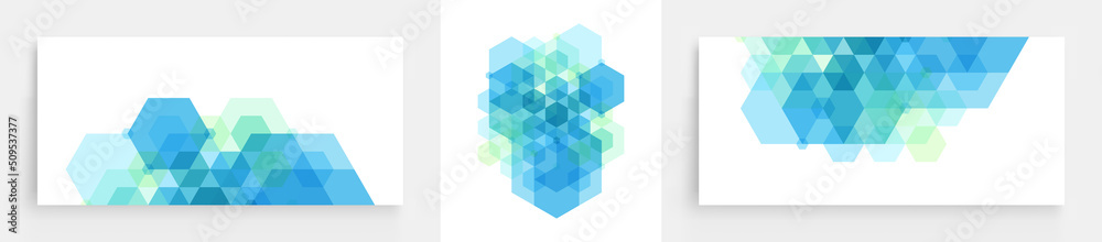 Wall mural cover design template. abstract geometrical background. transparent pattern of 3d cubes and hexagons