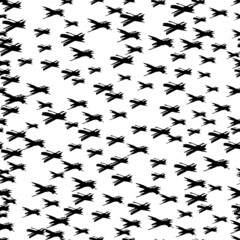 Seamless pattern with hand drawn cross symbols