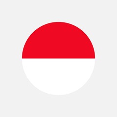 Country Monaco. Monaco flag. Vector illustration.