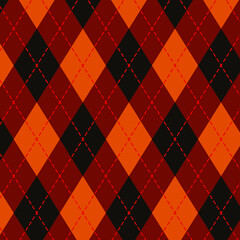 Seamless red argyle classic textile diamonds pattern vector