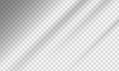 Realistic shadow isolated on transparent background. Soft reflection shadows vector shading mockup.