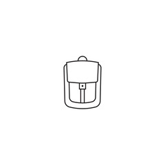 Backpack line icon. linear style sign for mobile concept and web design. Backpack outline vector icon. Symbol, logo illustration. Vector graphic