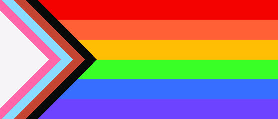 Progress pride flag illustration. Pride flag icon. Rainbow flag. Modern background Vector EPS 10