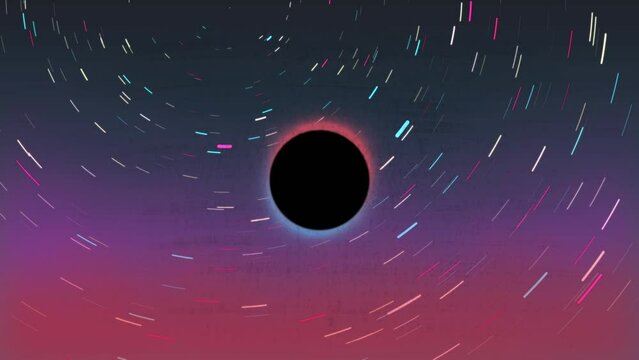 Annular Lunar Eclipse, astronomical phenomenon rendering illustration