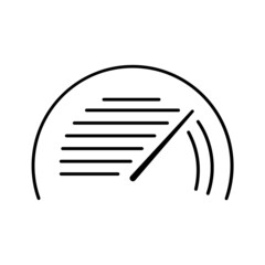 Black line icon for Speed  Icon