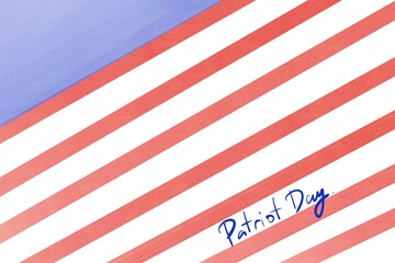 Fototapeta premium Patriot Day poster. We will never forget, September 11.