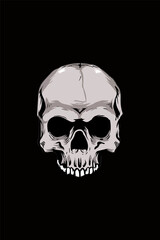 Skull head vector illustration