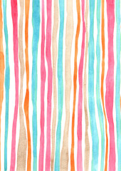 Pink, orange, green mint and brown line abstract background watercolor for decoration on retro pop style , dessert sweet and Autumn seasonal.